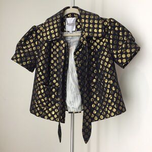Walter Baker Black and Gold Polka Dot Jacket